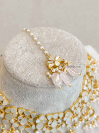 Mother of Pearl Pink Bridal Set - Gold Plated