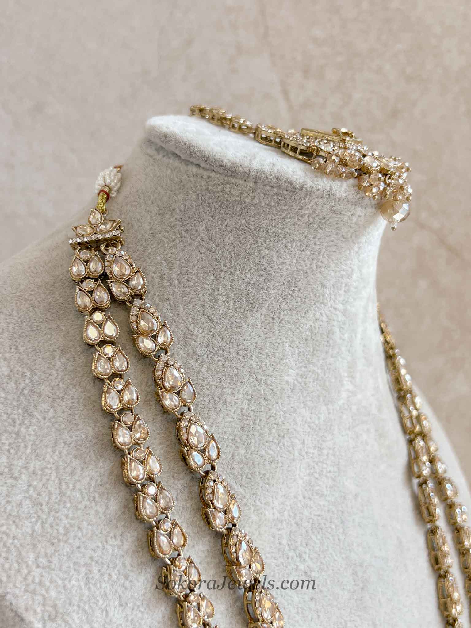 Champagne Pendant layered Necklace