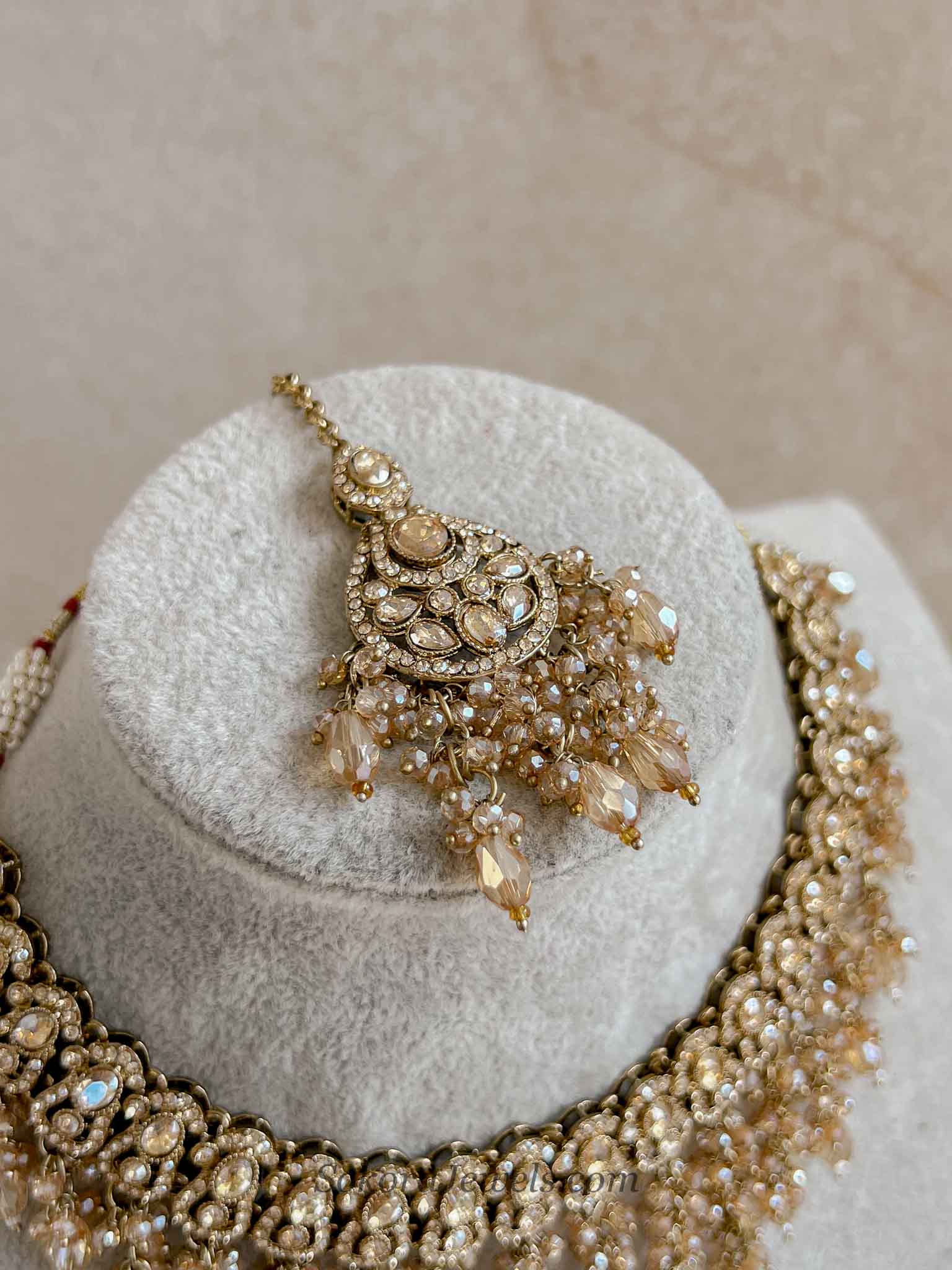 Statement Golden Tassel Choker Set