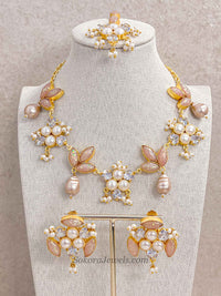 Iridescent Quartz & Pearl Statement Jewellery Set