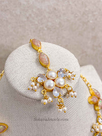 Iridescent Quartz & Pearl Statement Jewellery Set
