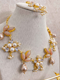 Iridescent Quartz & Pearl Statement Jewellery Set