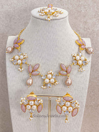 Iridescent Quartz & Pearl Statement Jewellery Set