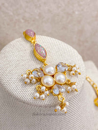 Iridescent Quartz & Pearl Statement Jewellery Set