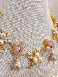 Iridescent Quartz & Pearl Statement Jewellery Set