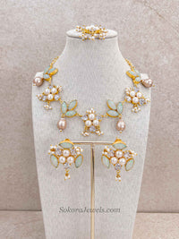 Iridescent Quartz & Pearl Statement Jewellery Set
