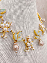 Iridescent Quartz & Pearl Statement Jewellery Set