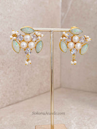 Iridescent Quartz & Pearl Statement Jewellery Set