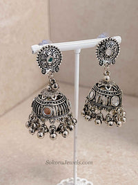 Oxidised Silver Necklace and Bracelet set