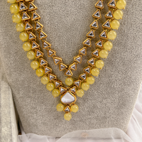 Shila Long Necklace set - Yellow