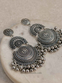 Oxidised  Chandbali Earrings