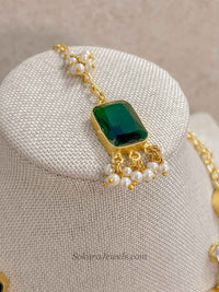 Geometric Drop Pendant & Pearl Statement Necklace Sets