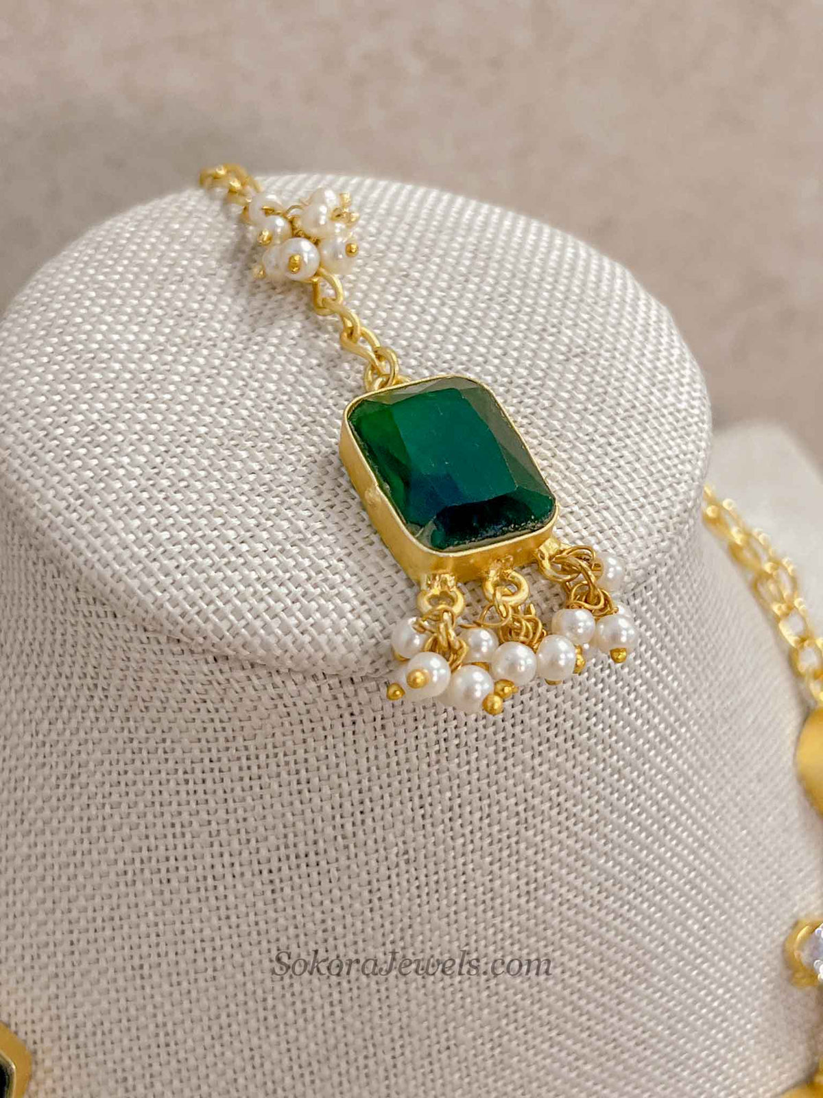 Geometric Drop Pendant & Pearl Statement Necklace Sets