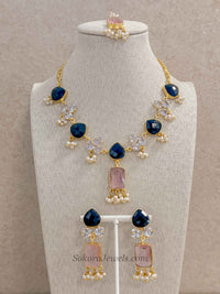 Geometric Drop Pendant & Pearl Statement Necklace Sets