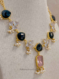 Geometric Drop Pendant & Pearl Statement Necklace Sets