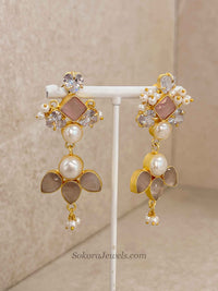 Modern Blossom Gemstone & Pearl Necklace Sets