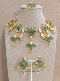 Modern Blossom Gemstone & Pearl Necklace Sets