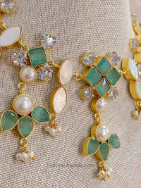Modern Blossom Gemstone & Pearl Necklace Sets