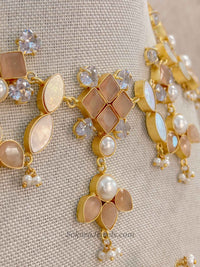 Modern Blossom Gemstone & Pearl Necklace Sets