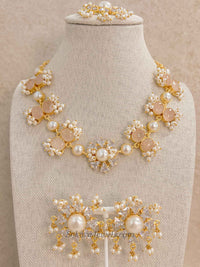 Pearl & Pale Gemstone Statement Set