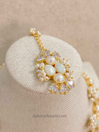 Pearl & Pale Gemstone Statement Set