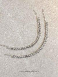 Silver American Diamond Bridal Payal