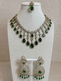 Suneeta Bridal American Diamond Set – Antique Gold Base