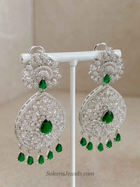 Suneeta Bridal American Diamond Set – Silver Base