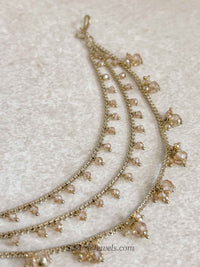 Champagne Bead Clustered Earring Chains
