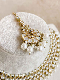 Pearl Faux Kundan Set with Jhumka Earrings