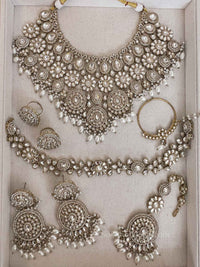Kundan Pearl Bridal set with Headband