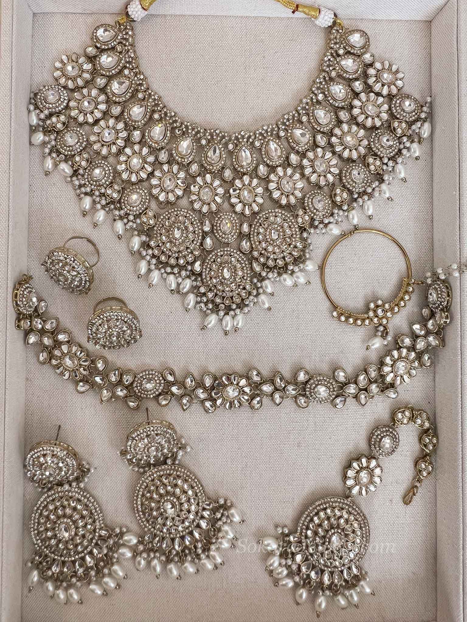 Kundan Pearl Bridal set with Headband