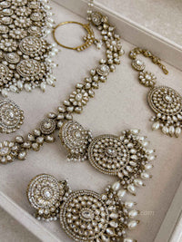 Kundan Pearl Bridal set with Headband