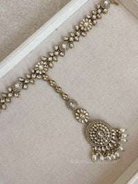 Kundan Pearl Bridal set with Headband
