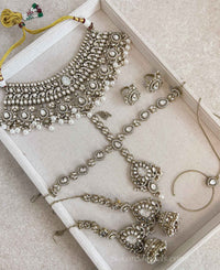 Kundan Pearl Bridal set with Headband