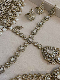 Kundan Pearl Bridal set with Headband