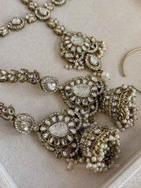 Kundan Pearl Bridal set with Headband