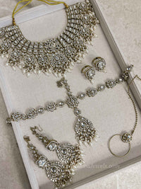 Kundan Pearl Bridal set with Headband