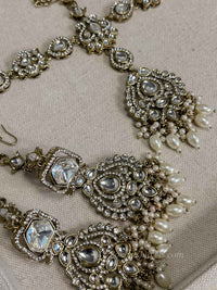 Kundan Pearl Bridal set with Headband