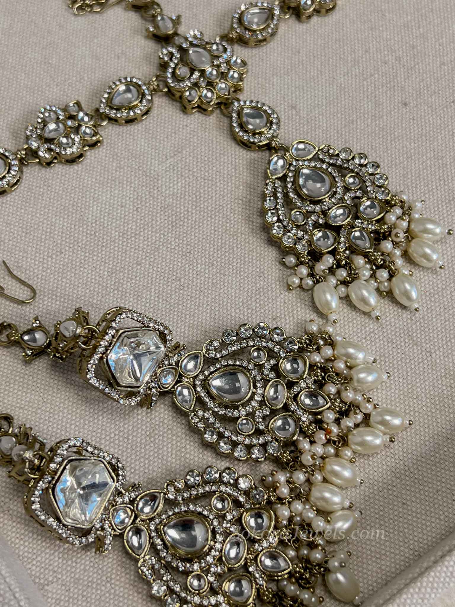 Kundan Pearl Bridal set with Headband