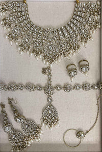 Kundan Pearl Bridal set with Headband