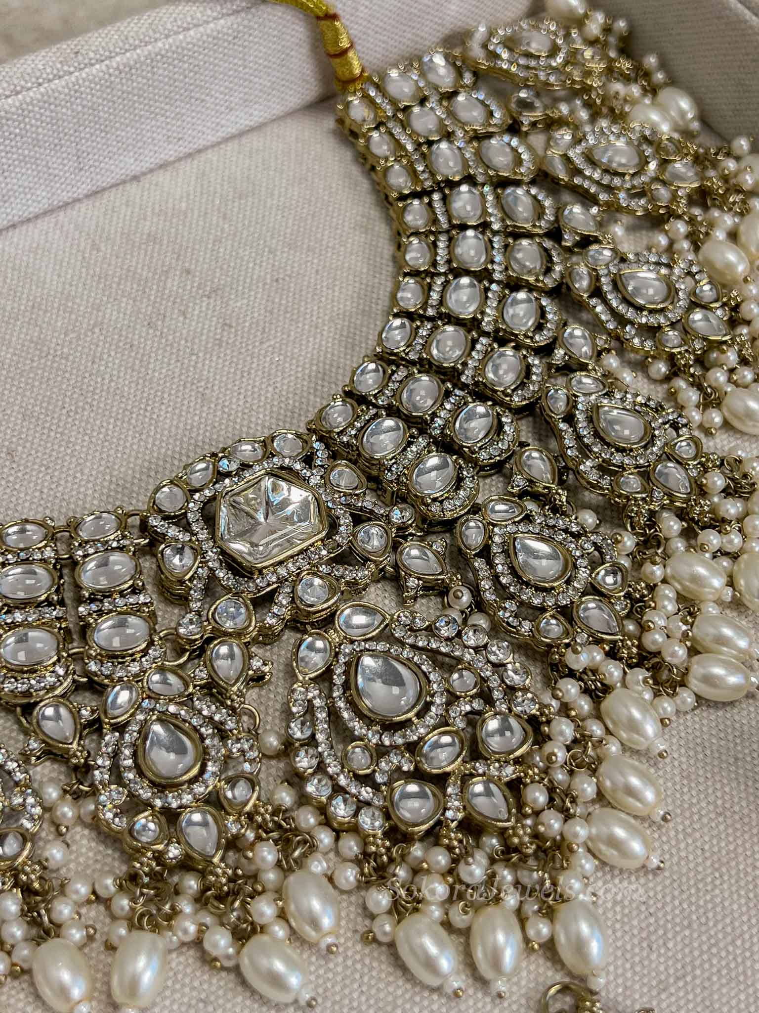 Kundan Pearl Bridal set with Headband