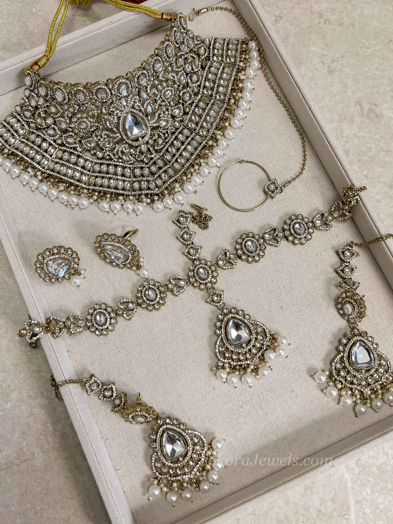 Kundan Bridal Choker set with Headband