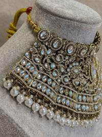 Kundan Bridal Choker set with Headband