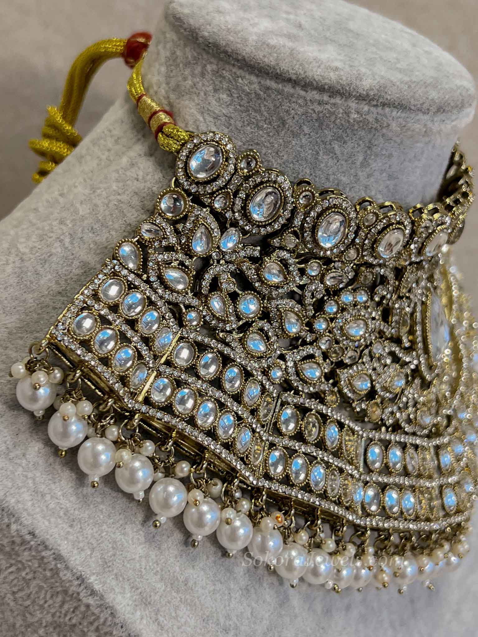 Kundan Bridal Choker set with Headband