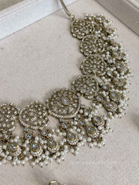 Sahar American Diamond Bridal Jewellery Set with Jhumar & Ring