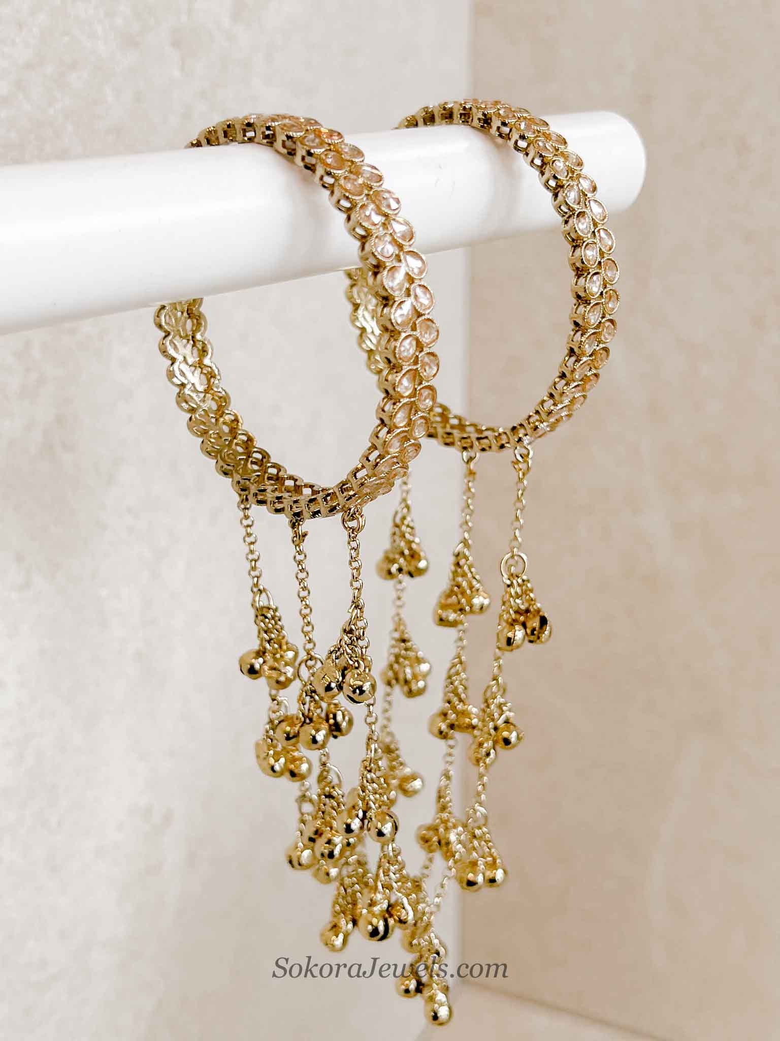 Connected Ghungroo Droplet Bangles