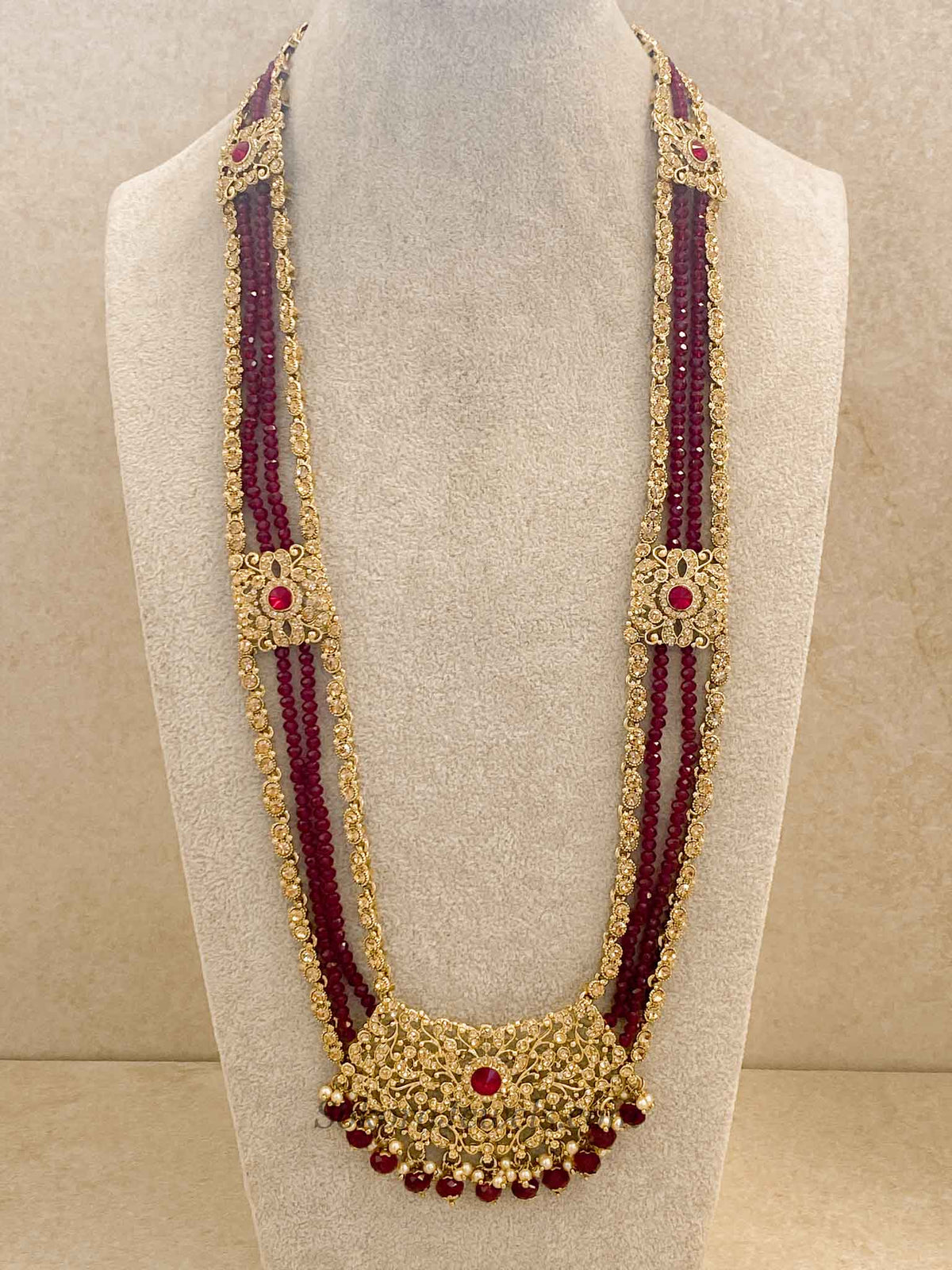 Maroon Long Bridal Haar