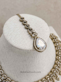 Suman Antique Gold American Diamond Set