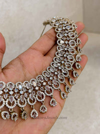 Suman Antique Gold American Diamond Set